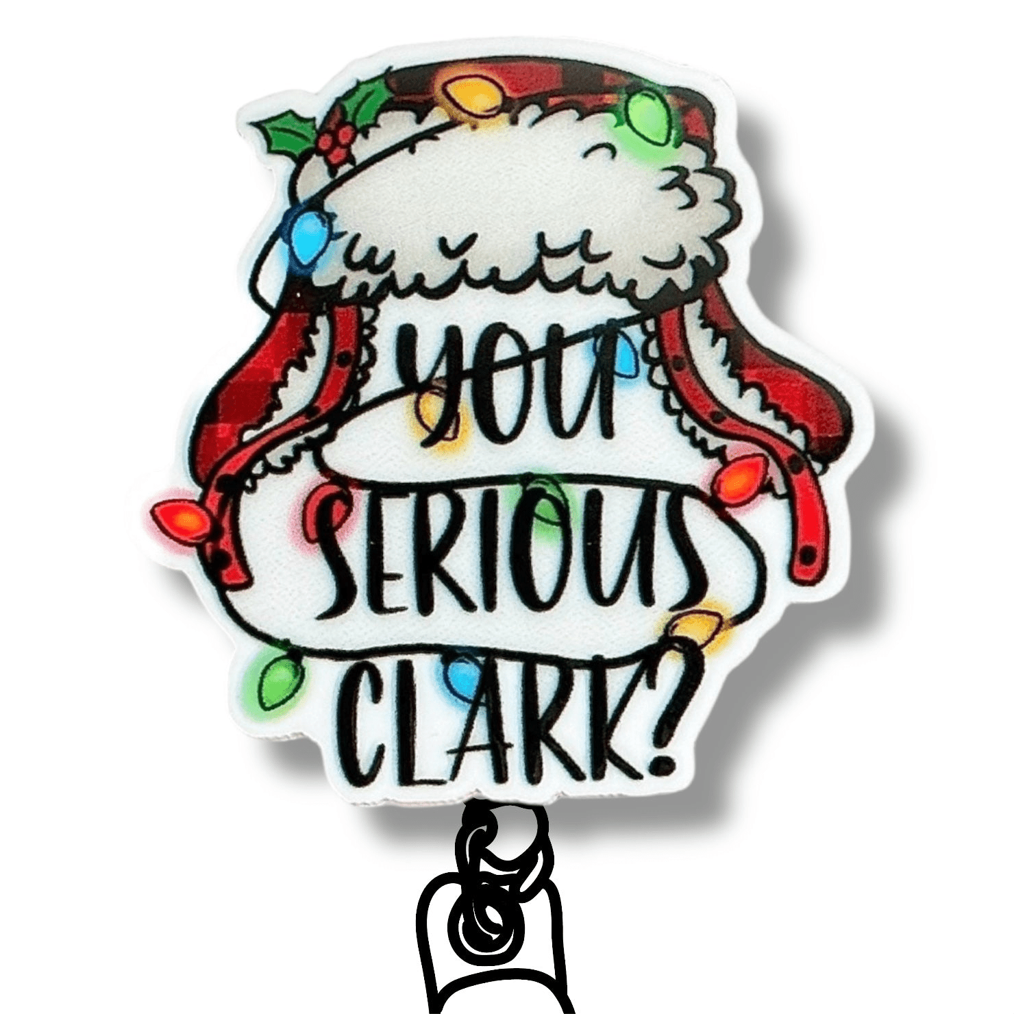 Acrylic You Serious Clark Badge Topper + Reel - | Happie Potato Image 1