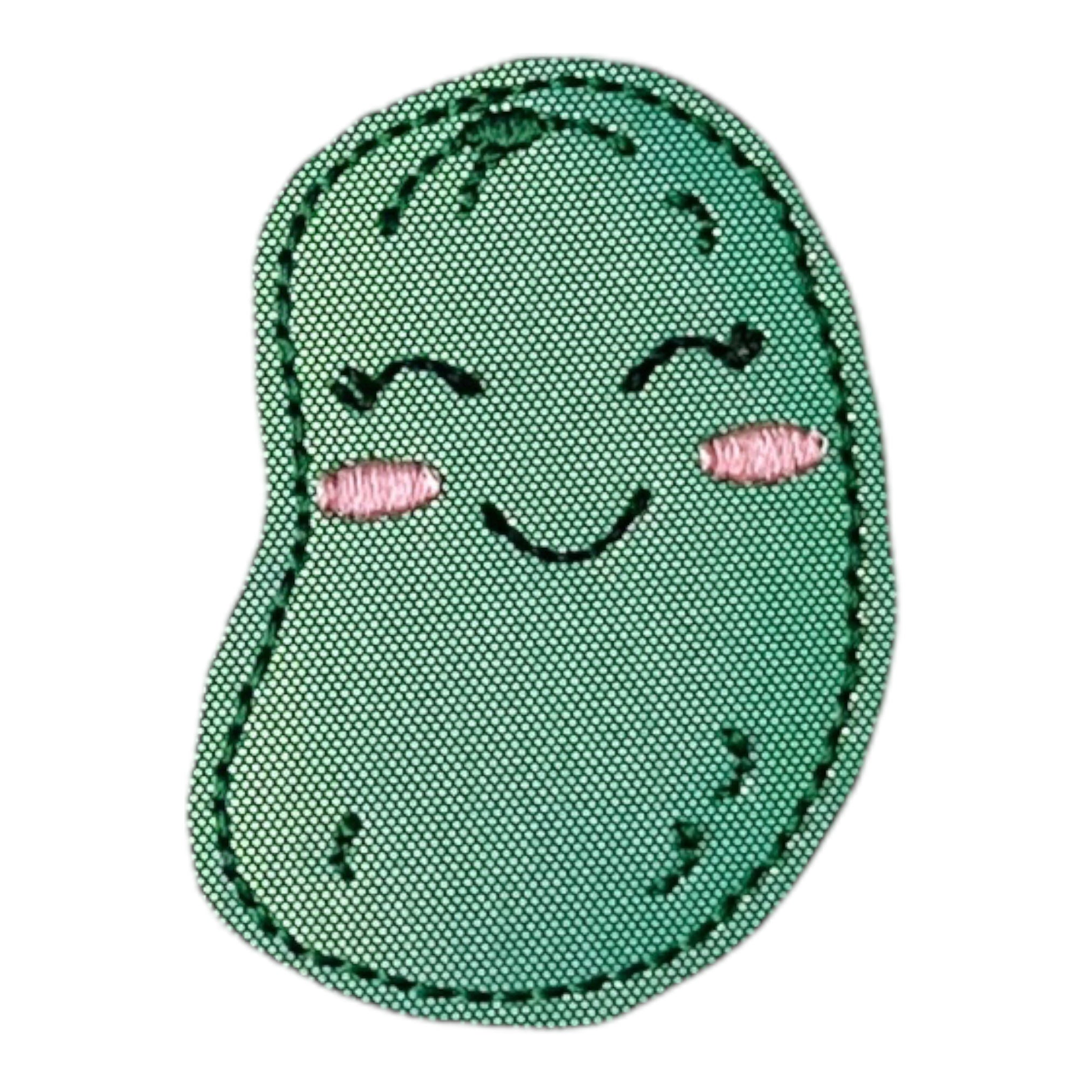 Vinyl Kawaii Pickle Badge Topper + Reel - | Happie Potato Image 3