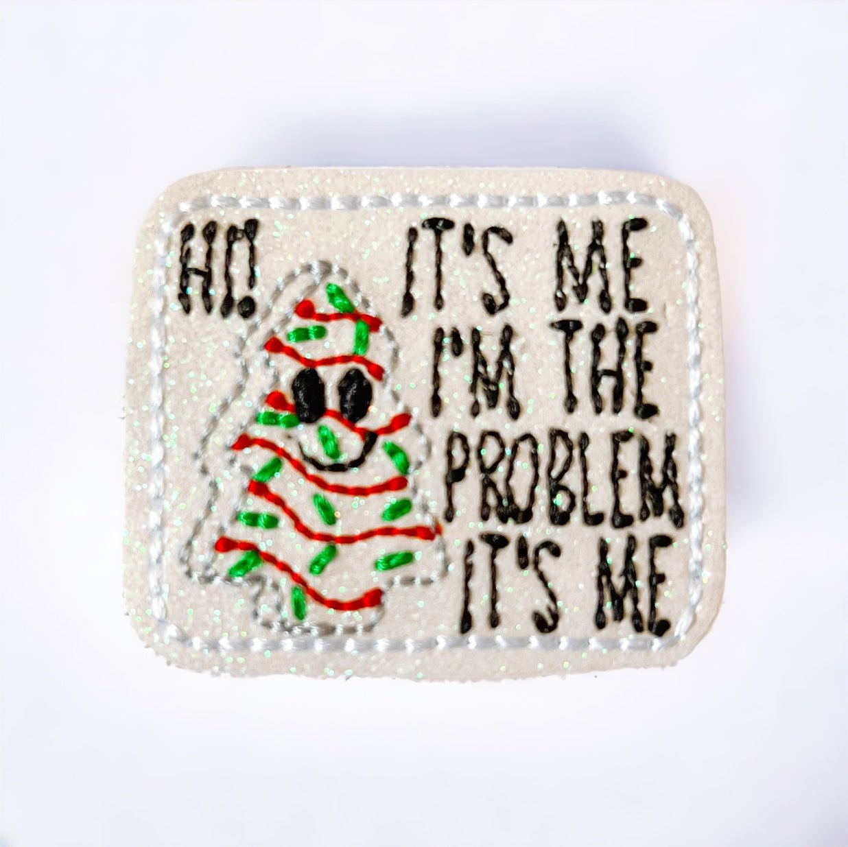 Vinyl Hi It’s Me I’m The Problem It’s Me Taylor Swift Badge Topper + Reel - | Happie Potato Image 1