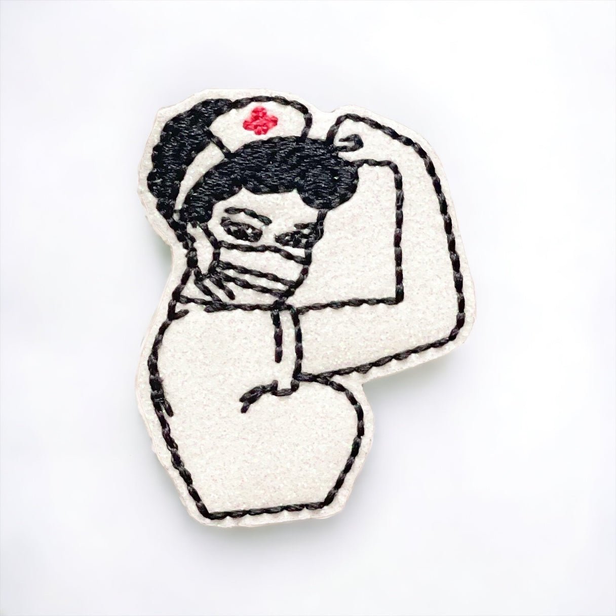 Vinyl Strong Nurse Badge Topper + Reel - | Happie Potato Image 1