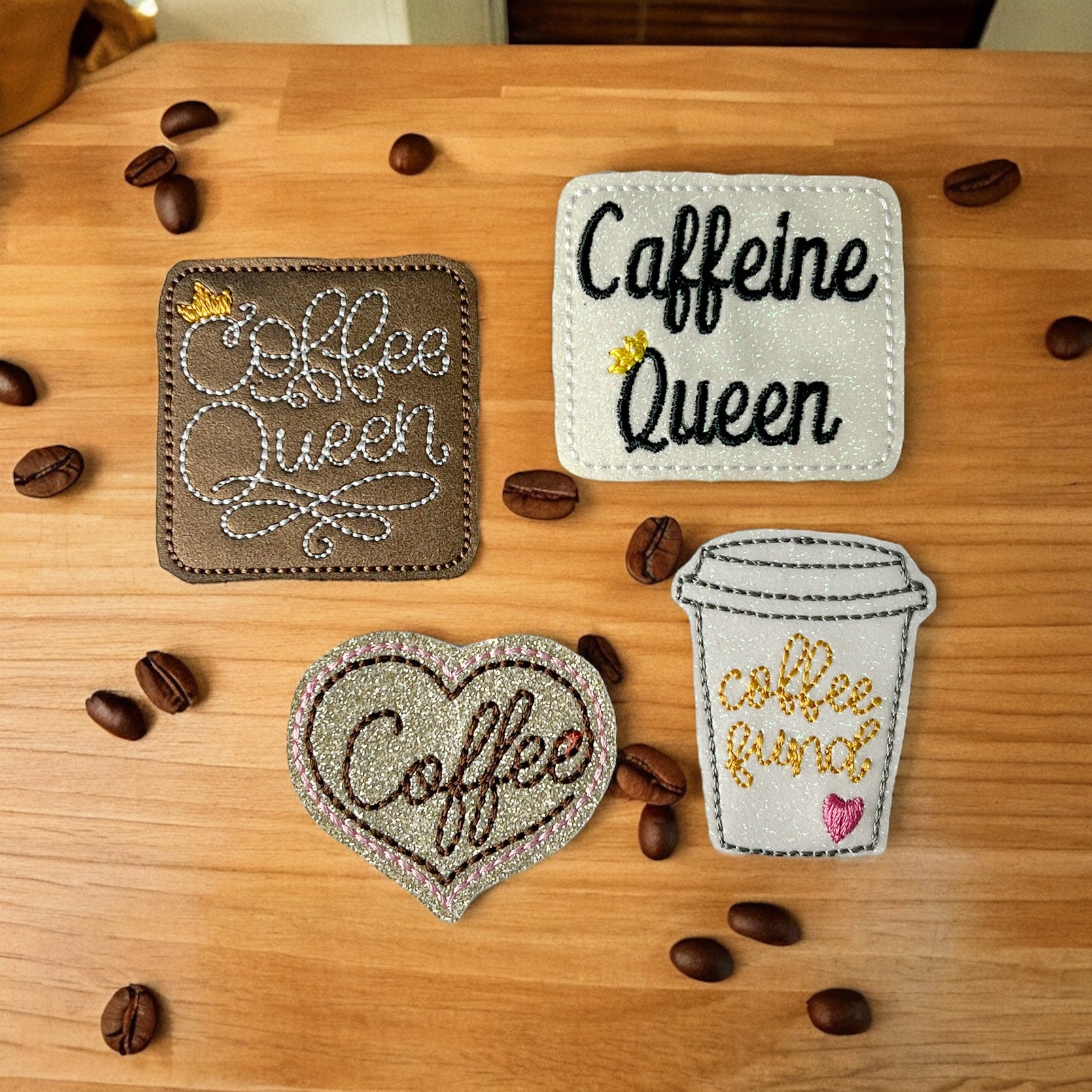 Vinyl Coffee Queen Badge Topper + Reel - | Happie Potato Image 2