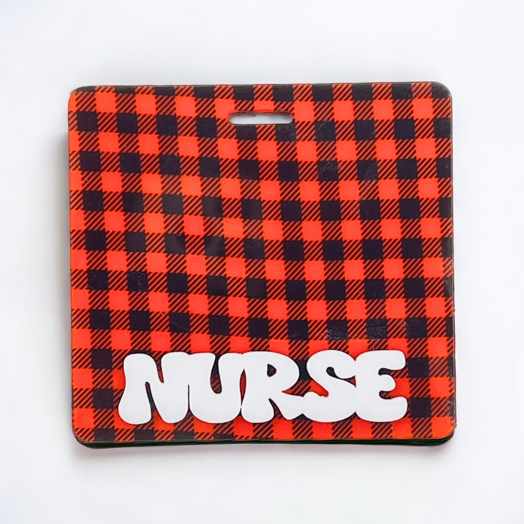 Buffalo Plaid Badge Backer - | Happie Potato Image 3