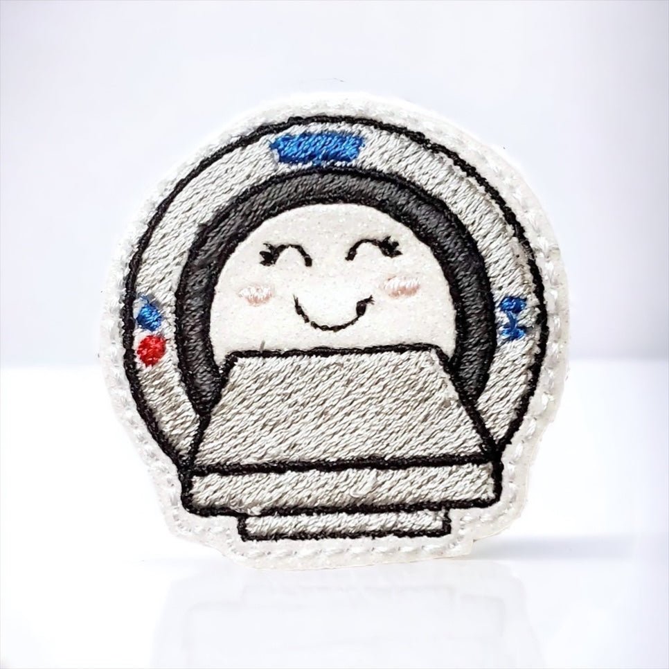 Vinyl MRI Machine Badge Topper + Reel - | Happie Potato Image 1