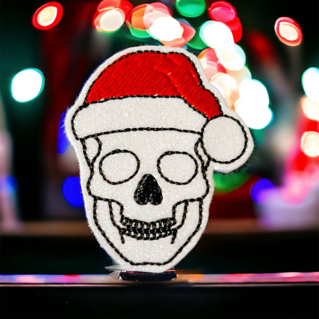 Vinyl Santa Skeleton Badge Topper + Reel - | Happie Potato Image 2