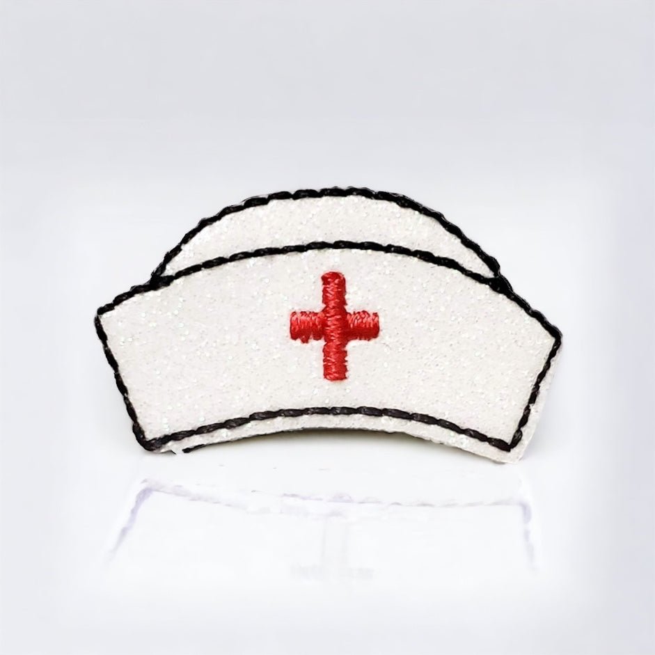 Vinyl Nurse Hat Badge Topper + Reel - | Happie Potato Image 1