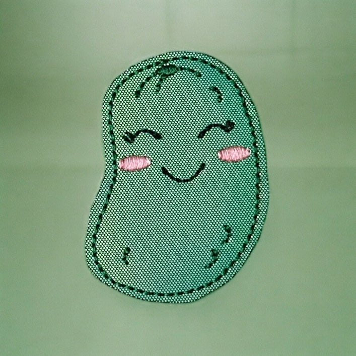 Vinyl Kawaii Pickle Badge Topper + Reel - | Happie Potato Image 2