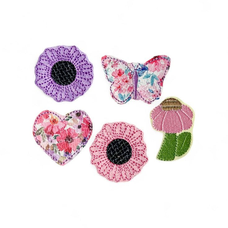 Vinyl Spring Flower Badge Topper + Reel - | Happie Potato Image 1