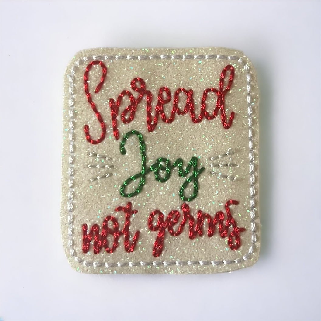 Vinyl Spread Joy Not Germs Badge Topper + Reel - | Happie Potato Image 1