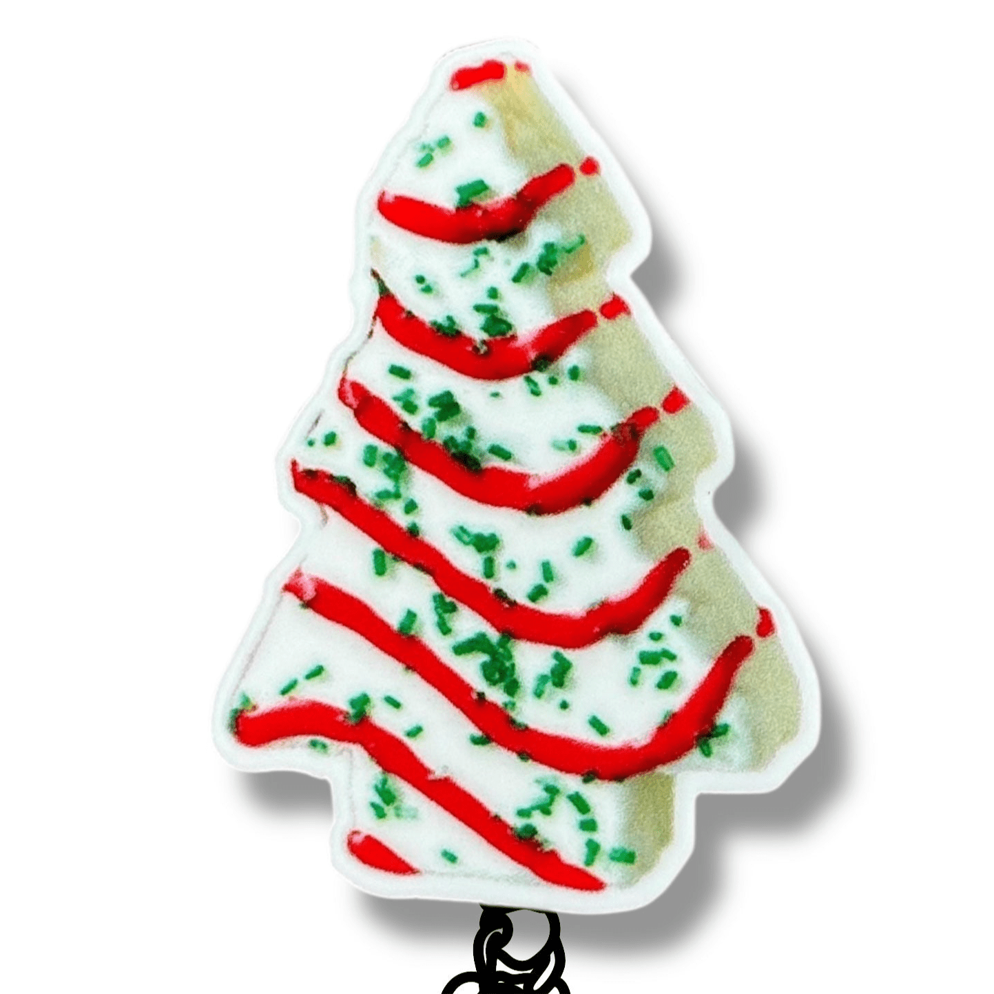 Acrylic Christmas Cake Badge Topper + Reel - | Happie Potato Image 1