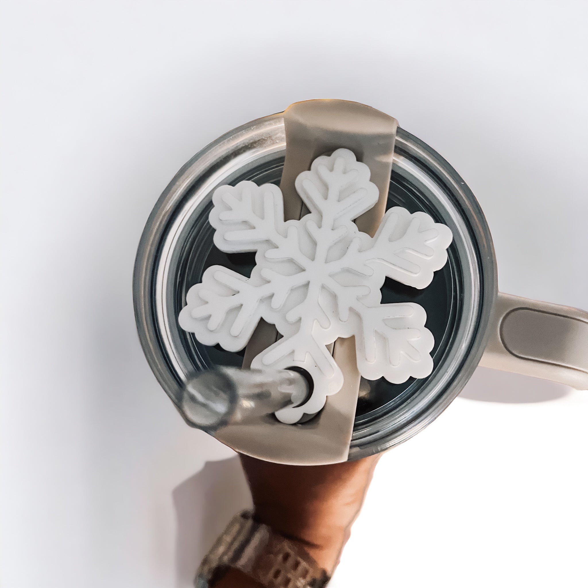 Snowflake Tumbler Topper - | Happie Potato Image 1