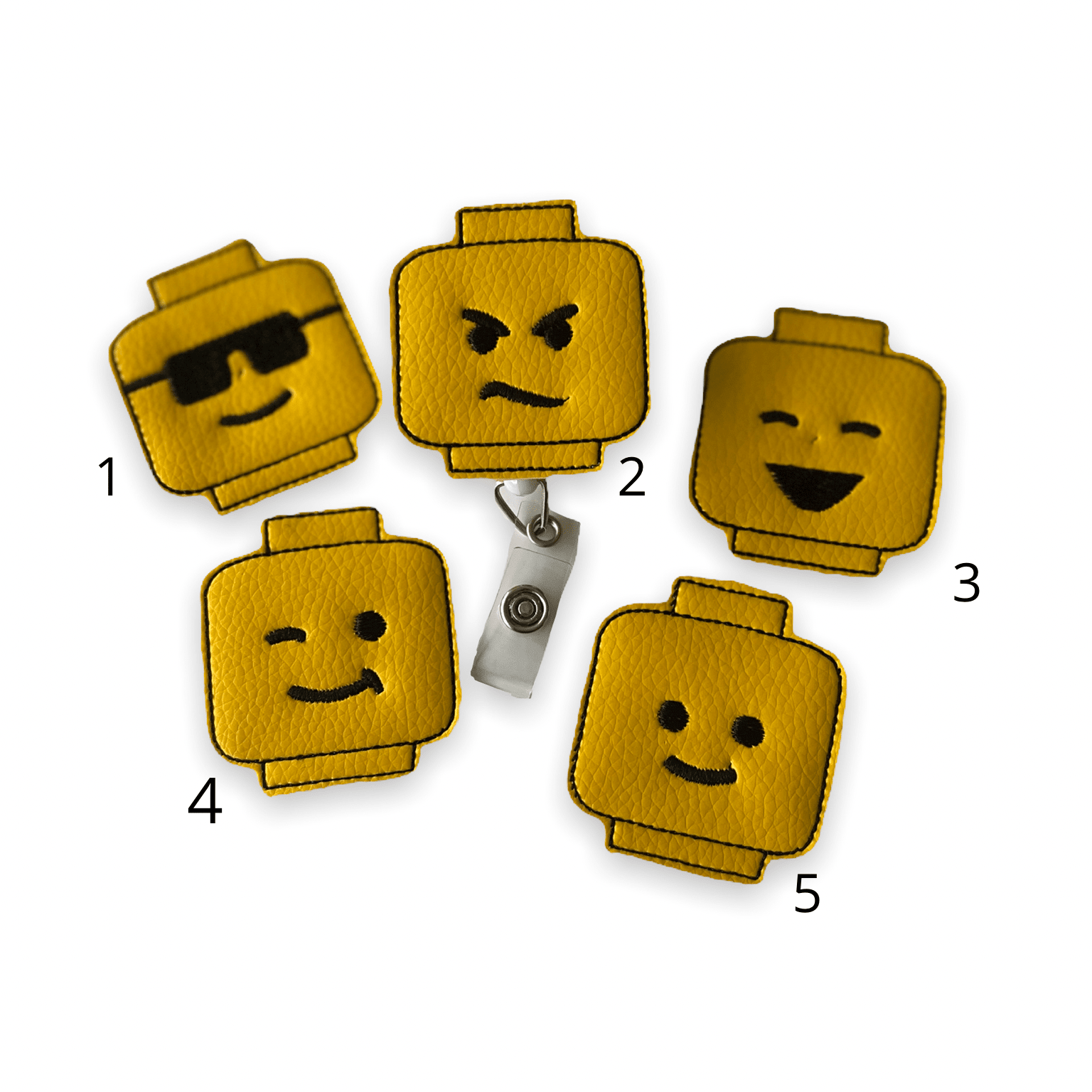 Vinyl Lego Head Badge Topper + Reel - | Happie Potato Image 3