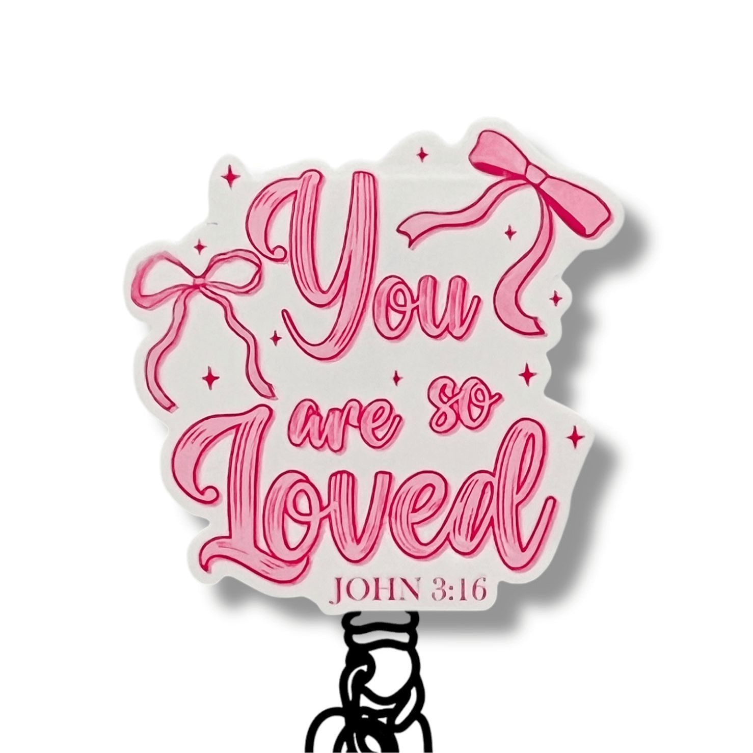 Acrylic You Are So Loved Badge Topper + Reel - | Happie Potato Image 1