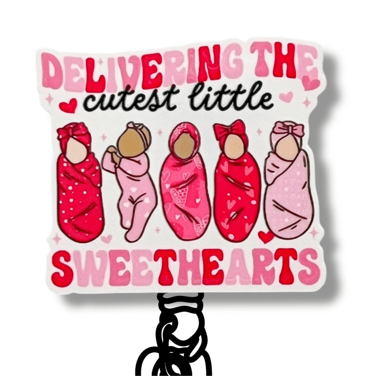 Acrylic Little Sweethearts Badge Topper + Reel - | Happie Potato Image 1