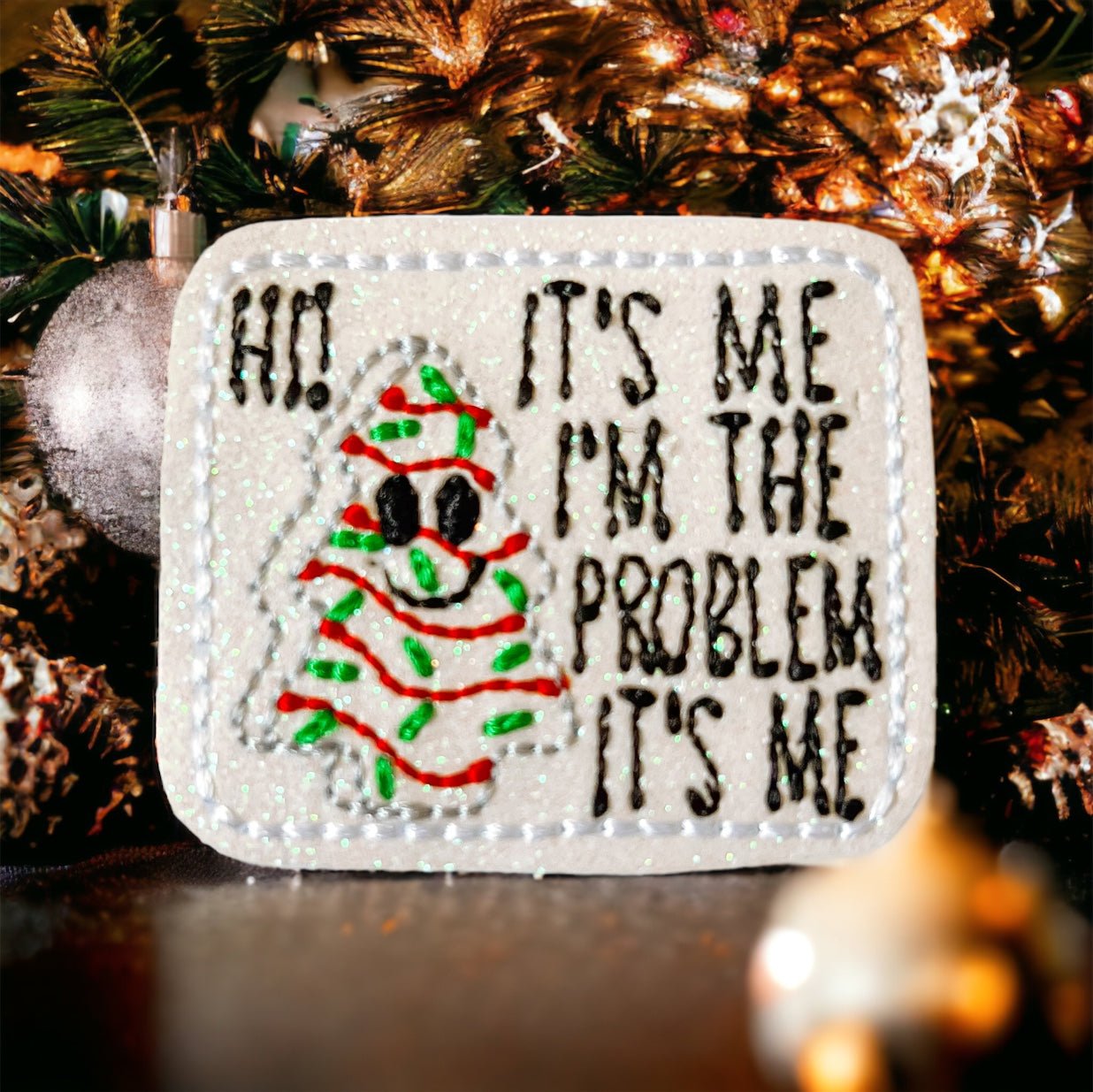 Vinyl Hi It’s Me I’m The Problem It’s Me Taylor Swift Badge Topper + Reel - | Happie Potato Image 2