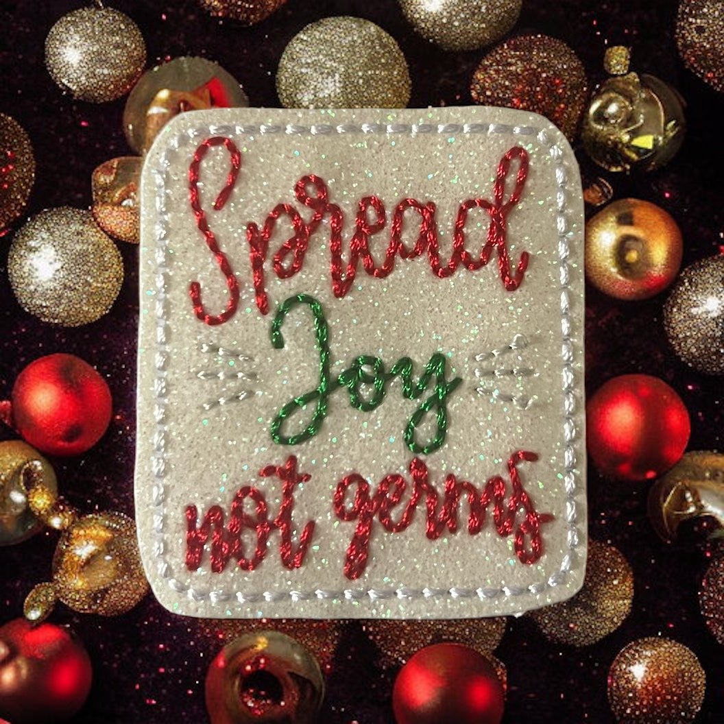 Vinyl Spread Joy Not Germs Badge Topper + Reel - | Happie Potato Image 2