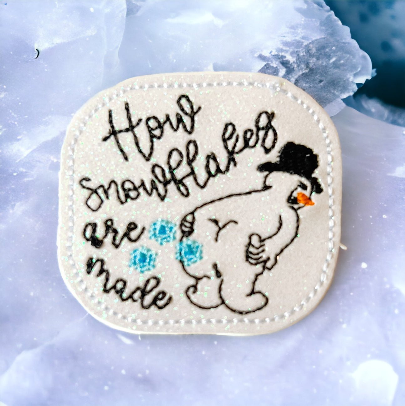 Vinyl How Snowflake Are Made Badge Topper + Reel - | Happie Potato Image 2