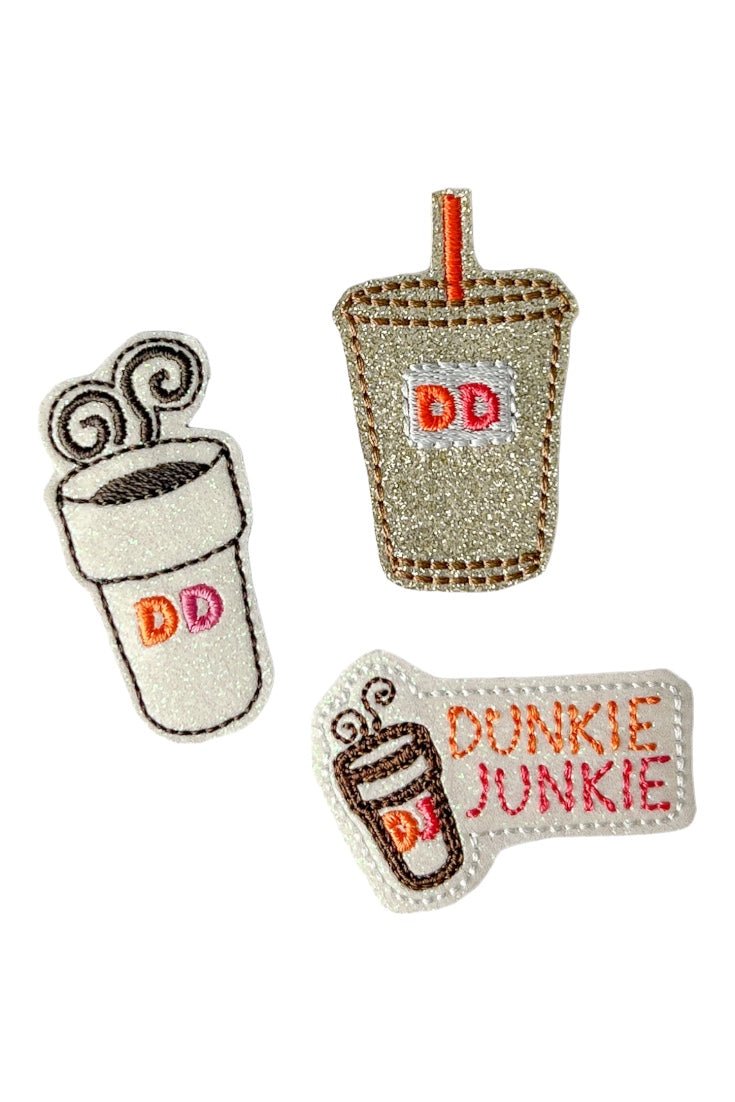 Vinyl Dunkin Coffee Badge Topper + Reel - | Happie Potato Image 1