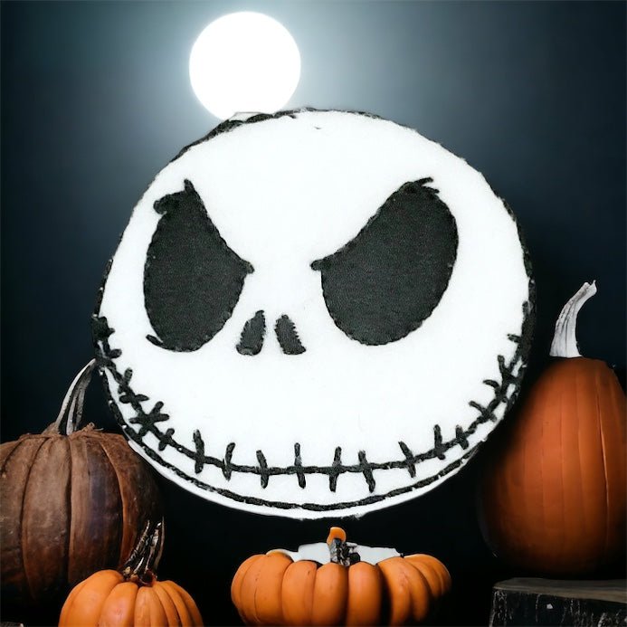 Felt Jack Skell Round Face Badge Topper + Reel - | Happie Potato Image 2