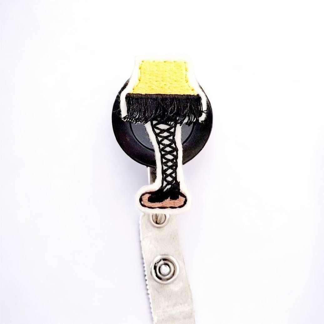 Felt Leg Lamp Permanent Badge Reel - | Happie Potato Image 1