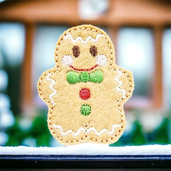 Felt Gingerbread Badge Topper + Reel - | Happie Potato Image 2