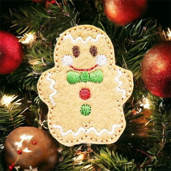 Felt Gingerbread Badge Topper + Reel - | Happie Potato Image 3