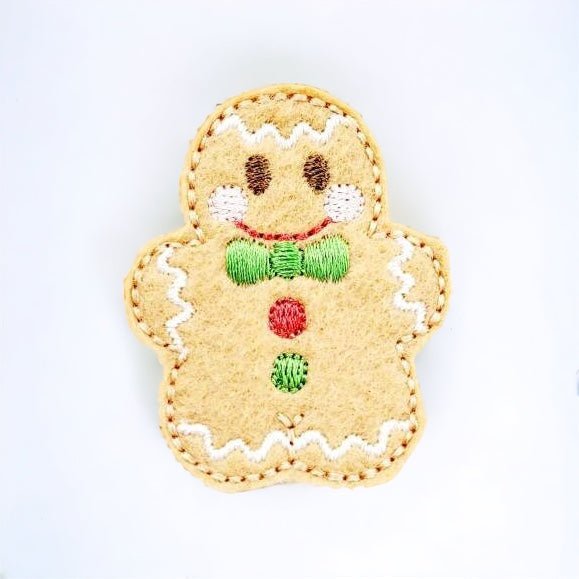 Felt Gingerbread Badge Topper + Reel - | Happie Potato Image 1