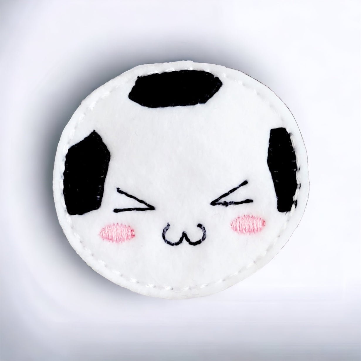 Felt Kawaii Soccer Ball Badge Topper + Reel - | Happie Potato Image 1