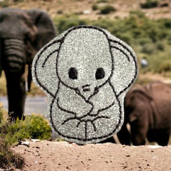 Vinyl Baby Elephant Badge Topper + Reel - | Happie Potato Image 2