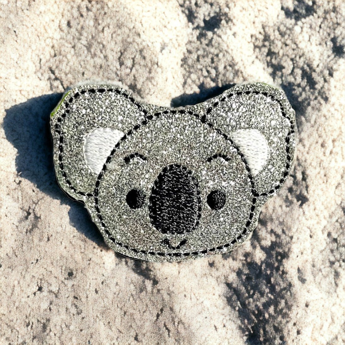 Vinyl Koala Face Badge Topper + Reel - | Happie Potato Image 2