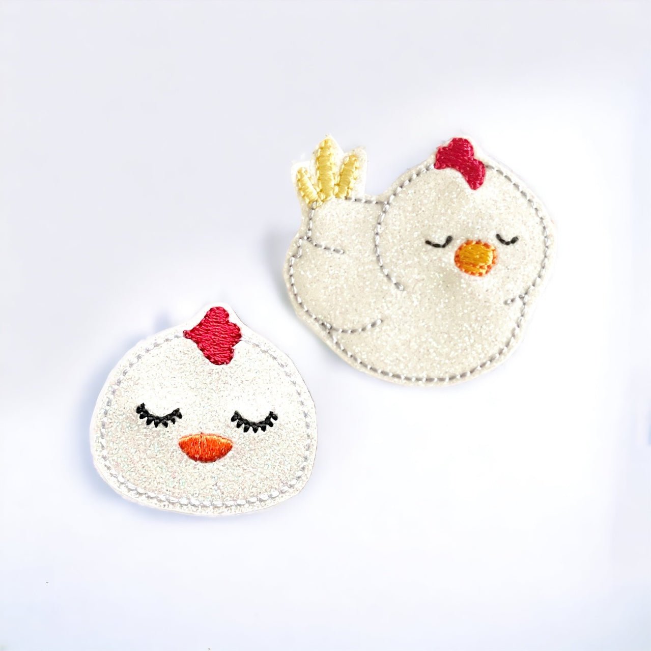 Vinyl Hen Full Body Badge Topper + Reel - | Happie Potato Image 1