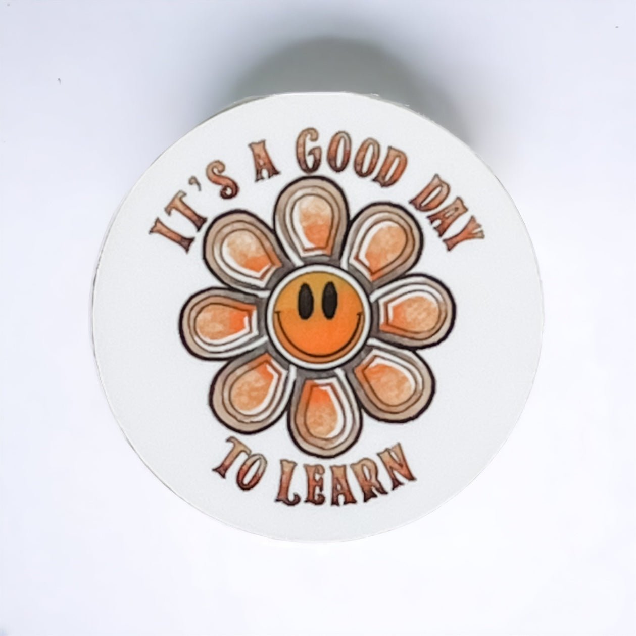 Acrylic It’s A Good Day To Learn Badge Topper + Reel - | Happie Potato Image 1
