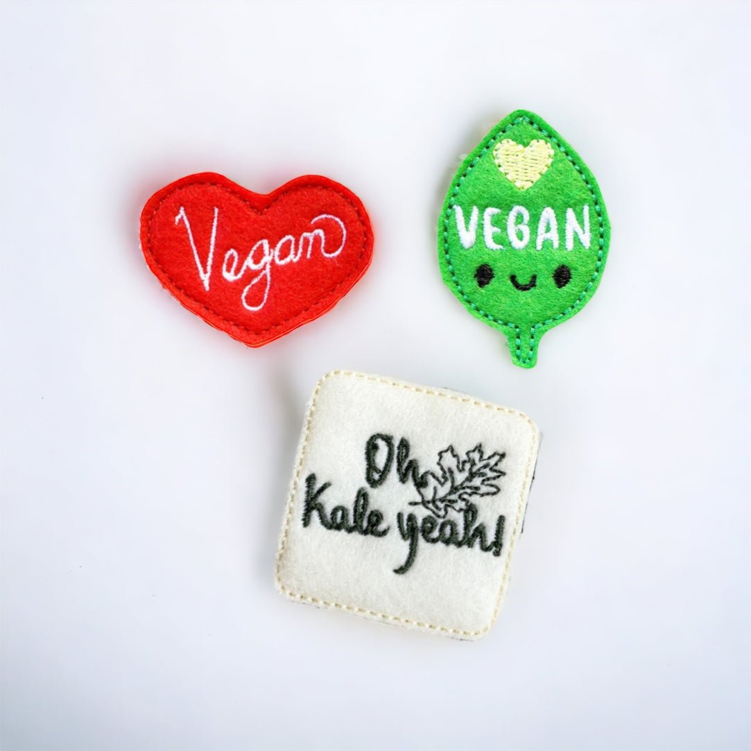 Vinyl Vegan Badge Topper + Reel - | Happie Potato Image 1