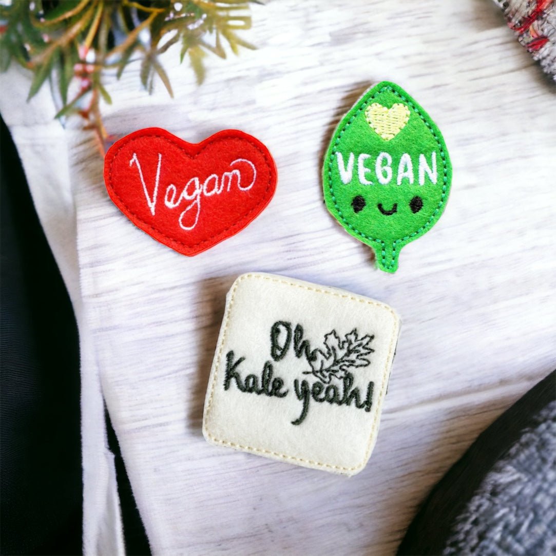 Vinyl Vegan Badge Topper + Reel - | Happie Potato Image 2