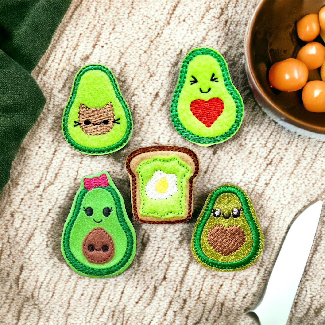 Vinyl Avocado Badge Topper + Reel - | Happie Potato Image 2