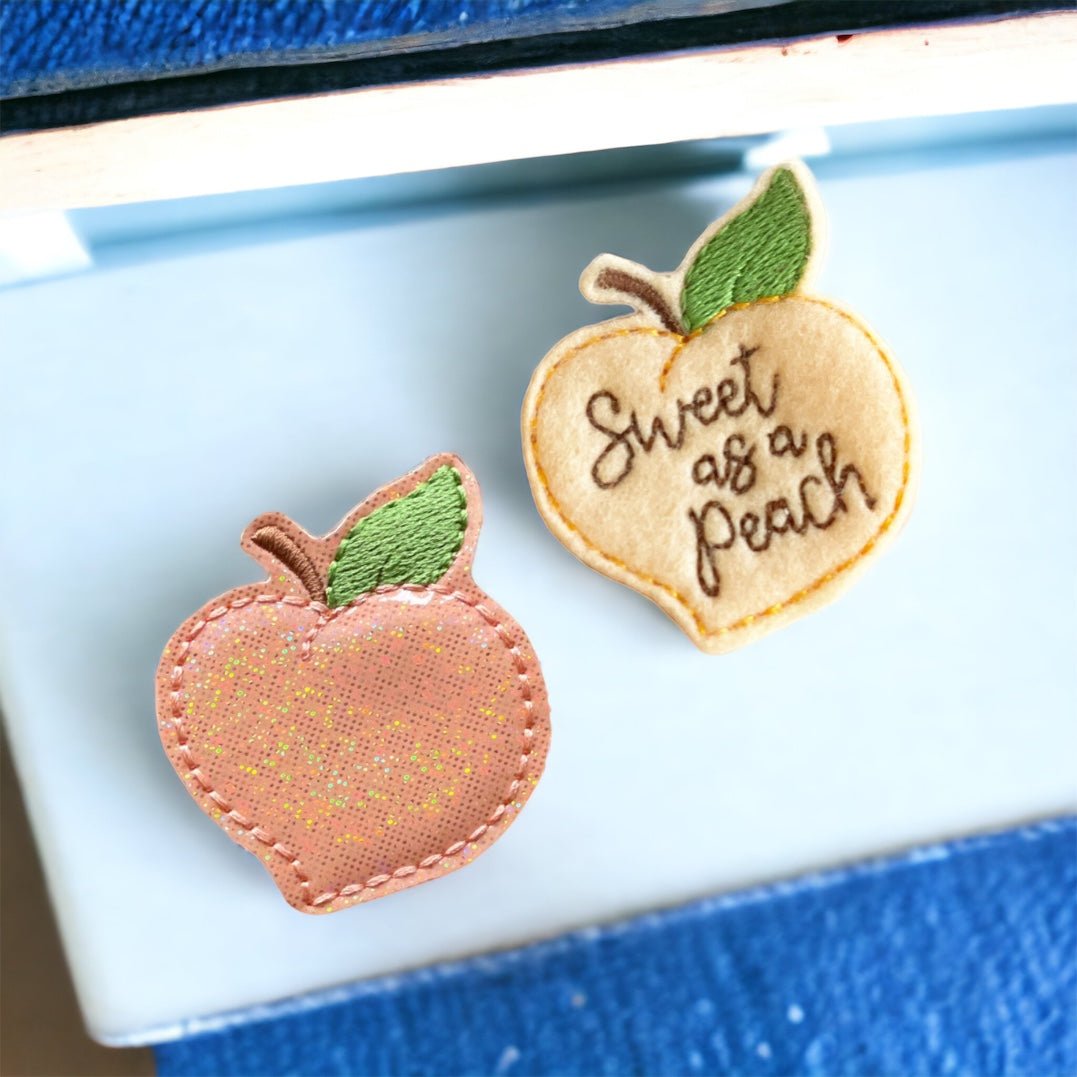 Vinyl Peach Badge Topper + Reel - | Happie Potato Image 2