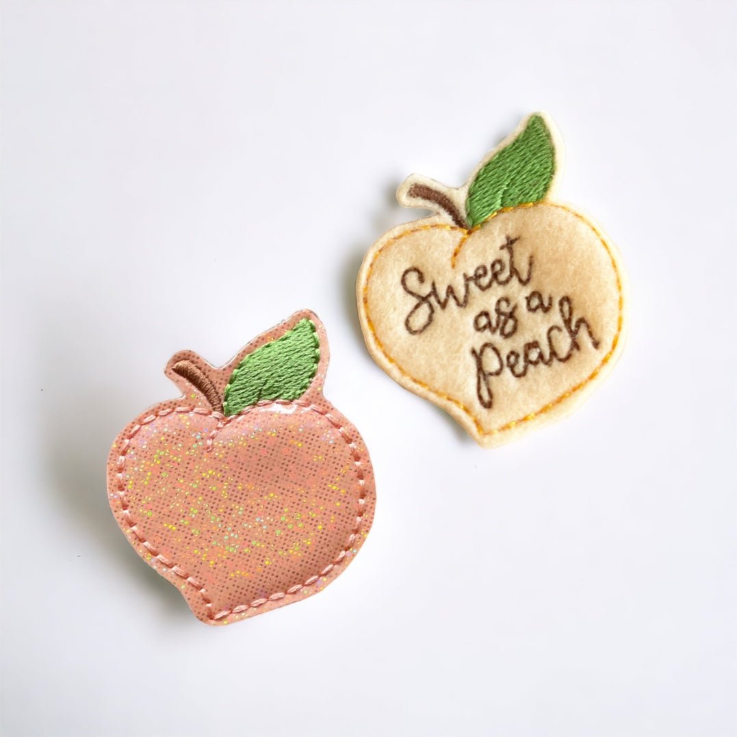 Vinyl Peach Badge Topper + Reel - | Happie Potato Image 1