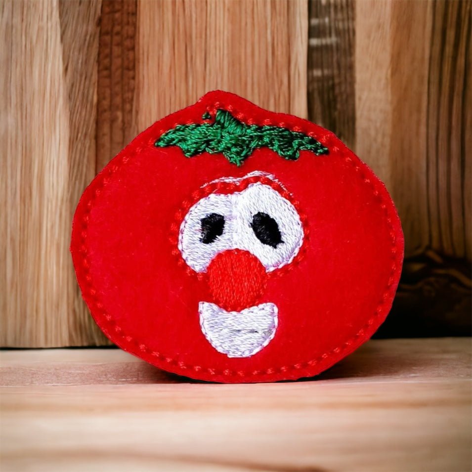 Felt Tomato Badge Topper + Reel - | Happie Potato Image 2