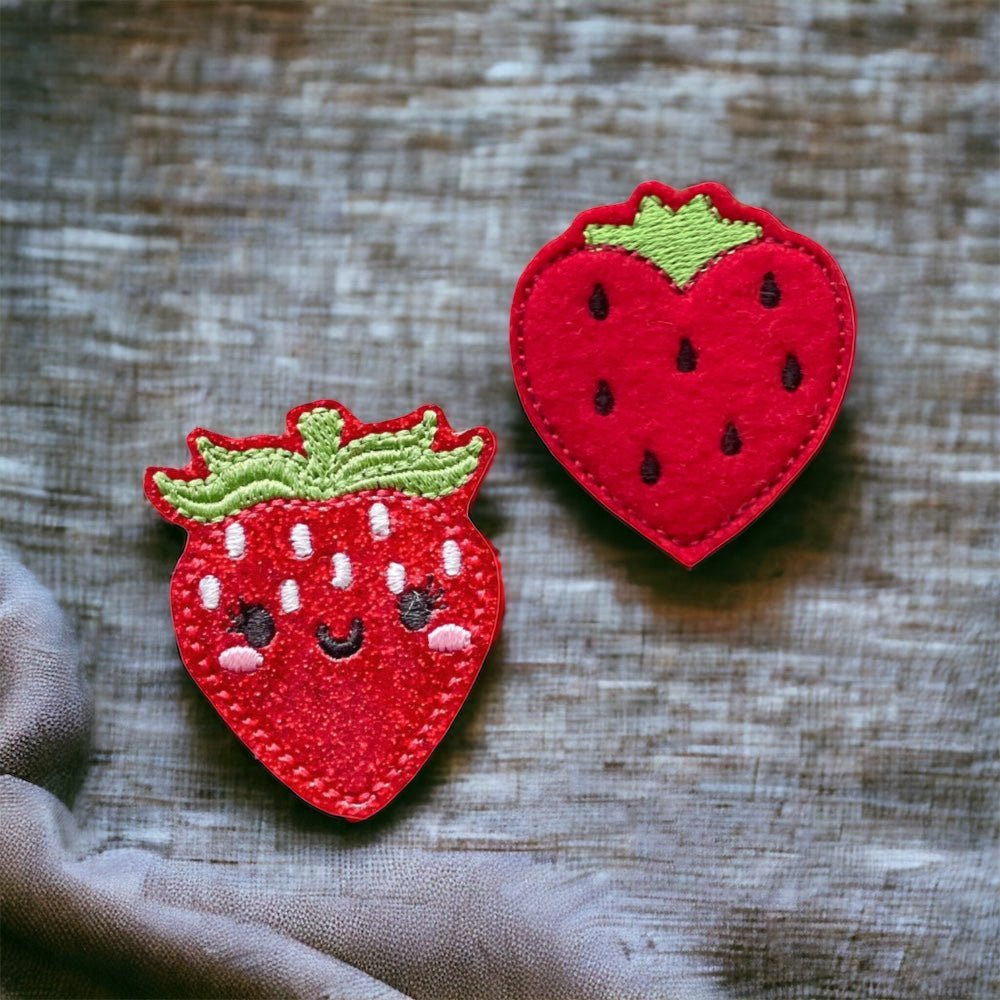 Vinyl Happy Strawberry Badge Topper + Reel - | Happie Potato Image 2