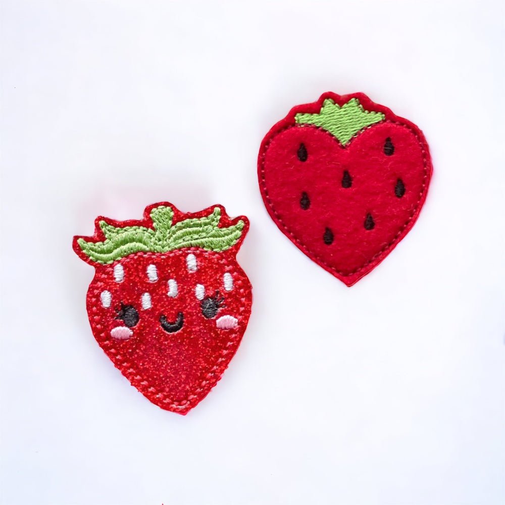 Vinyl Happy Strawberry Badge Topper + Reel - | Happie Potato Image 1