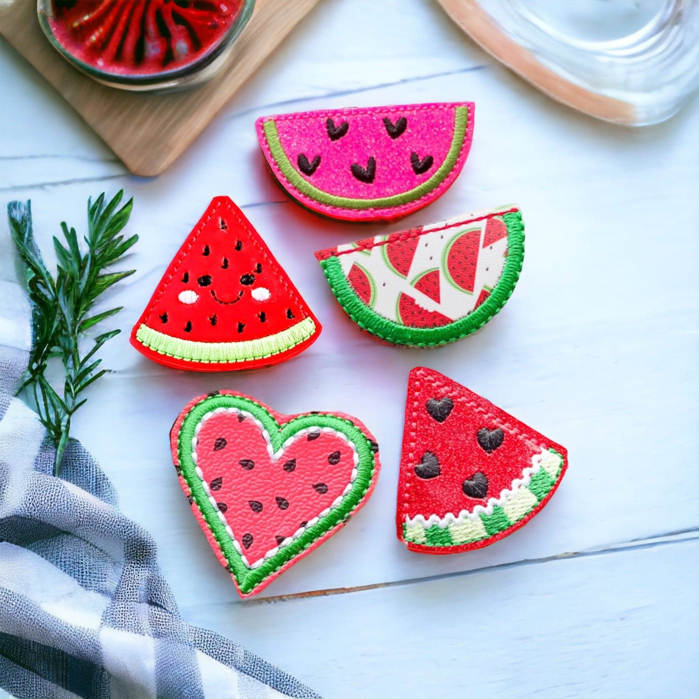 Vinyl Watermelon Badge Topper + Reel - | Happie Potato Image 2