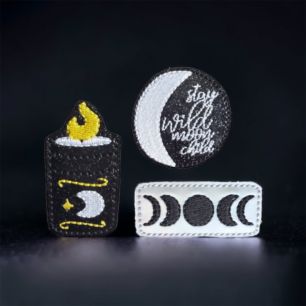 Vinyl Moon Child Badge Topper + Reel - | Happie Potato Image 2