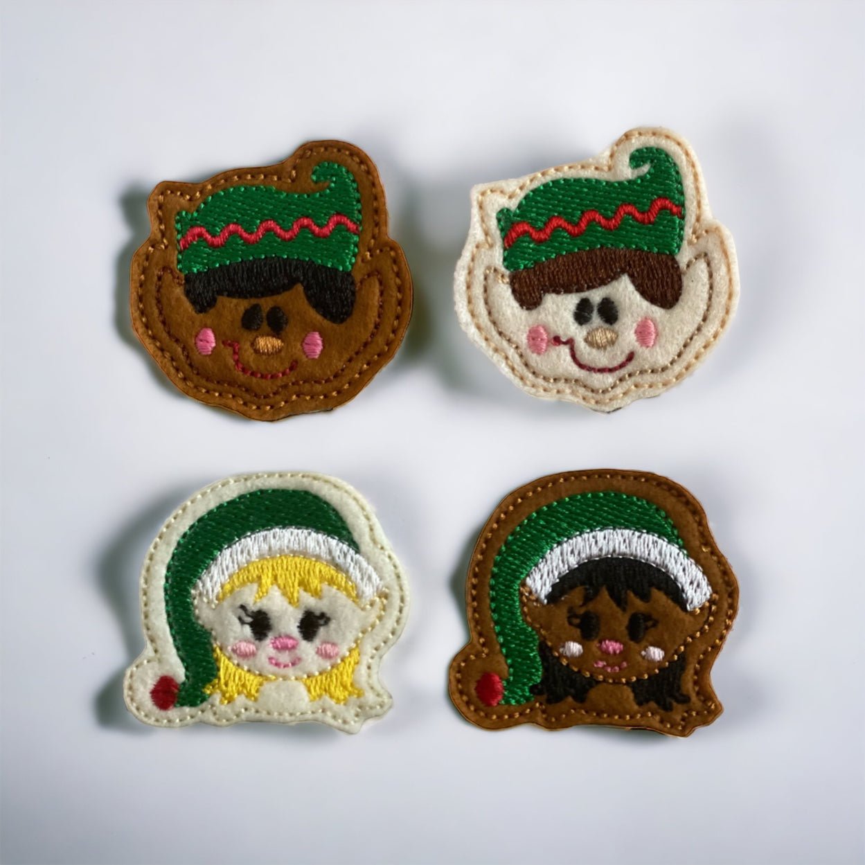 Felt Christmas Elf Badge Topper + Reel - | Happie Potato Image 1