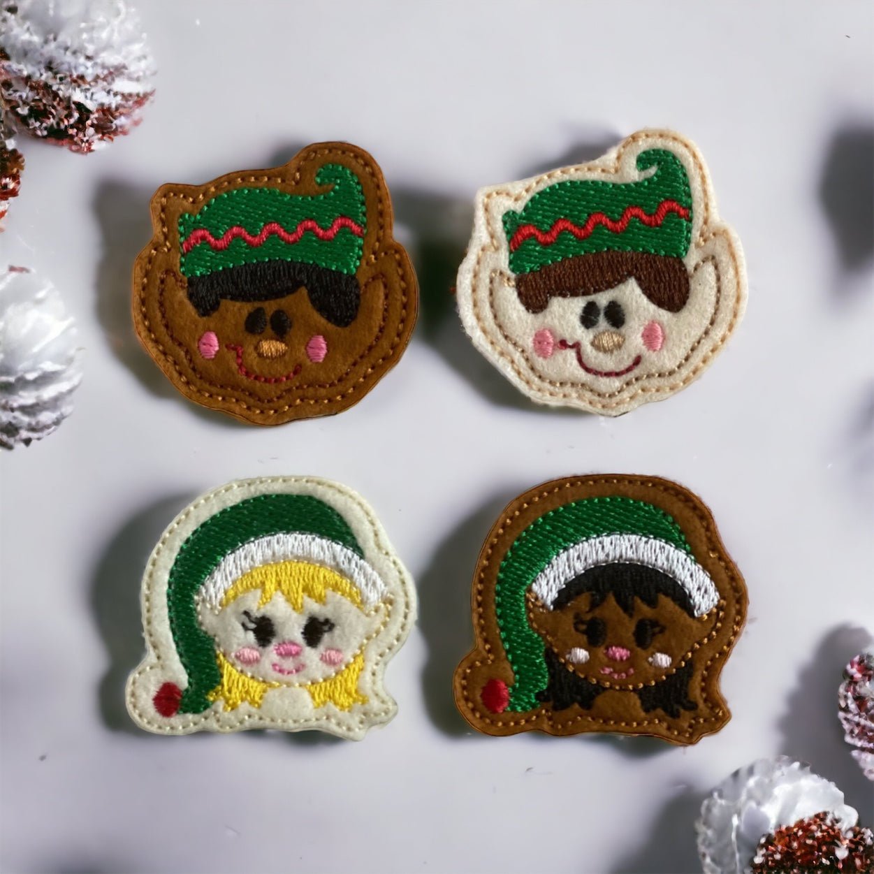 Felt Christmas Elf Badge Topper + Reel - | Happie Potato Image 2