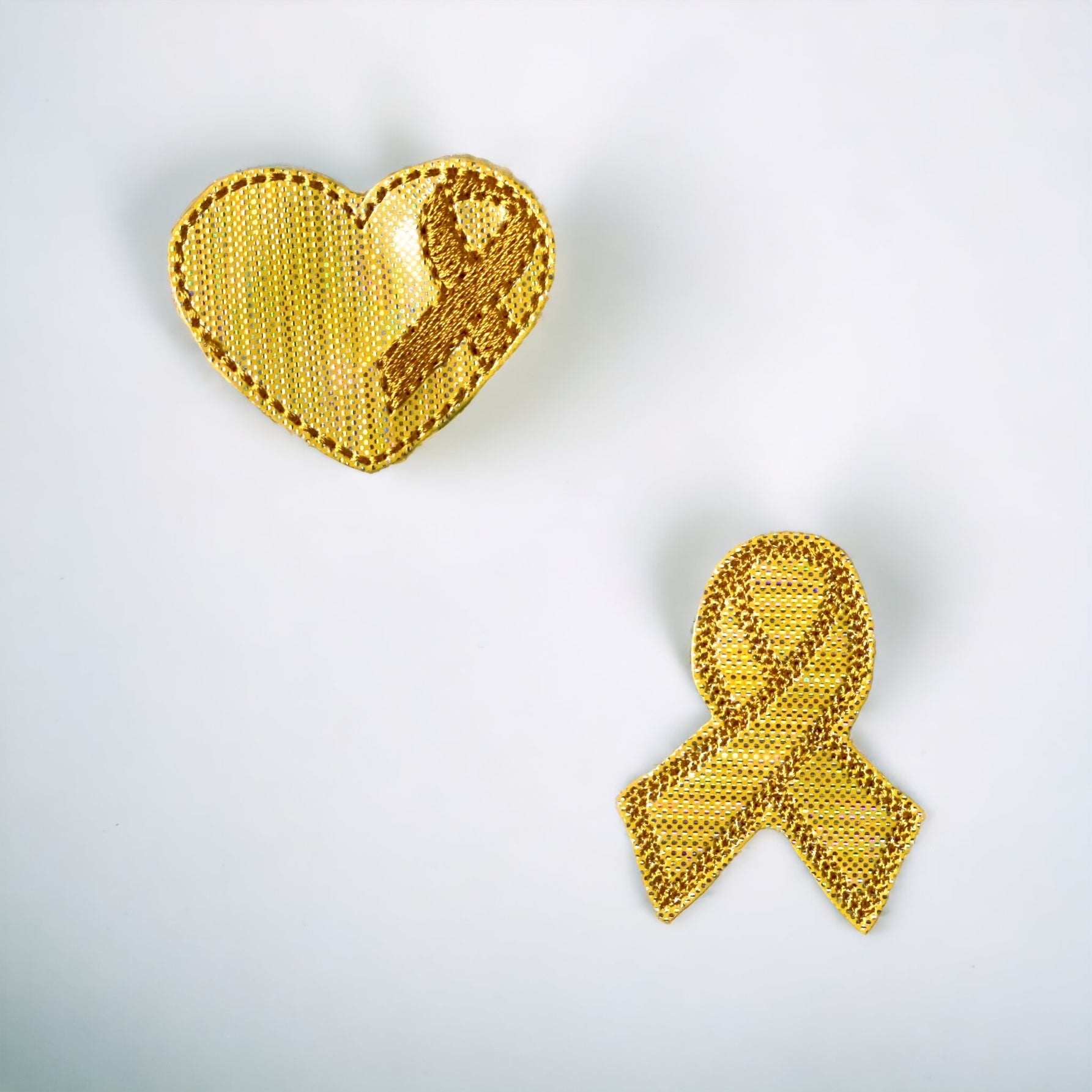 Vinyl Gold Awareness Badge Topper + Reel - | Happie Potato Image 1