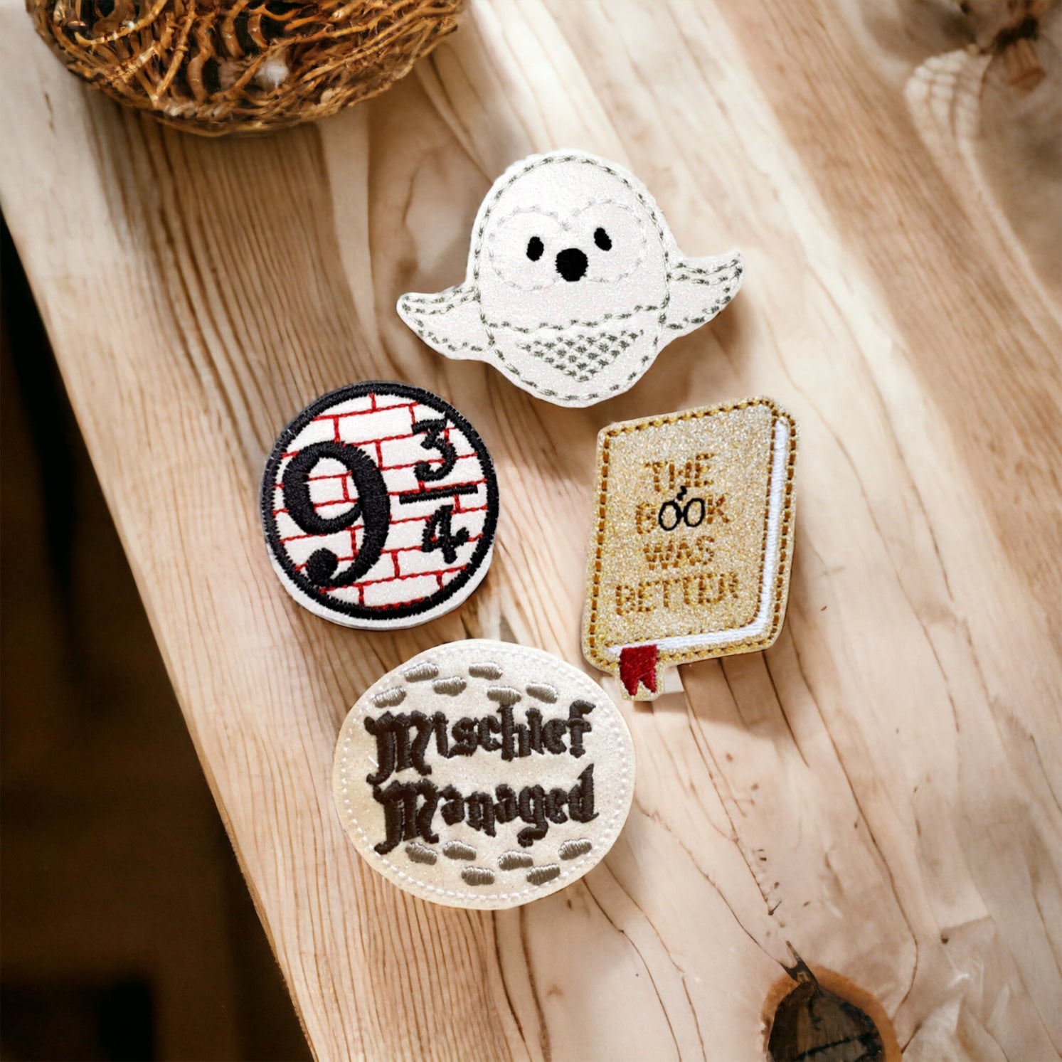 Harry Potter Book Badge Topper + Reel - | Happie Potato Image 2