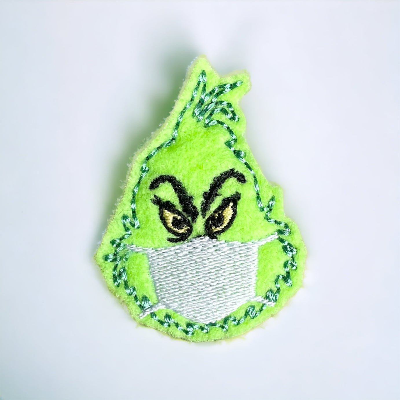 Felt Mean One Mask Badge Topper + Reel - | Happie Potato Image 1