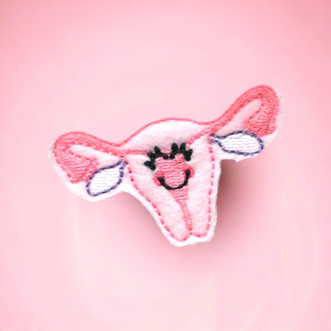 Felt Uterus Badge Topper + Reel - | Happie Potato Image 2