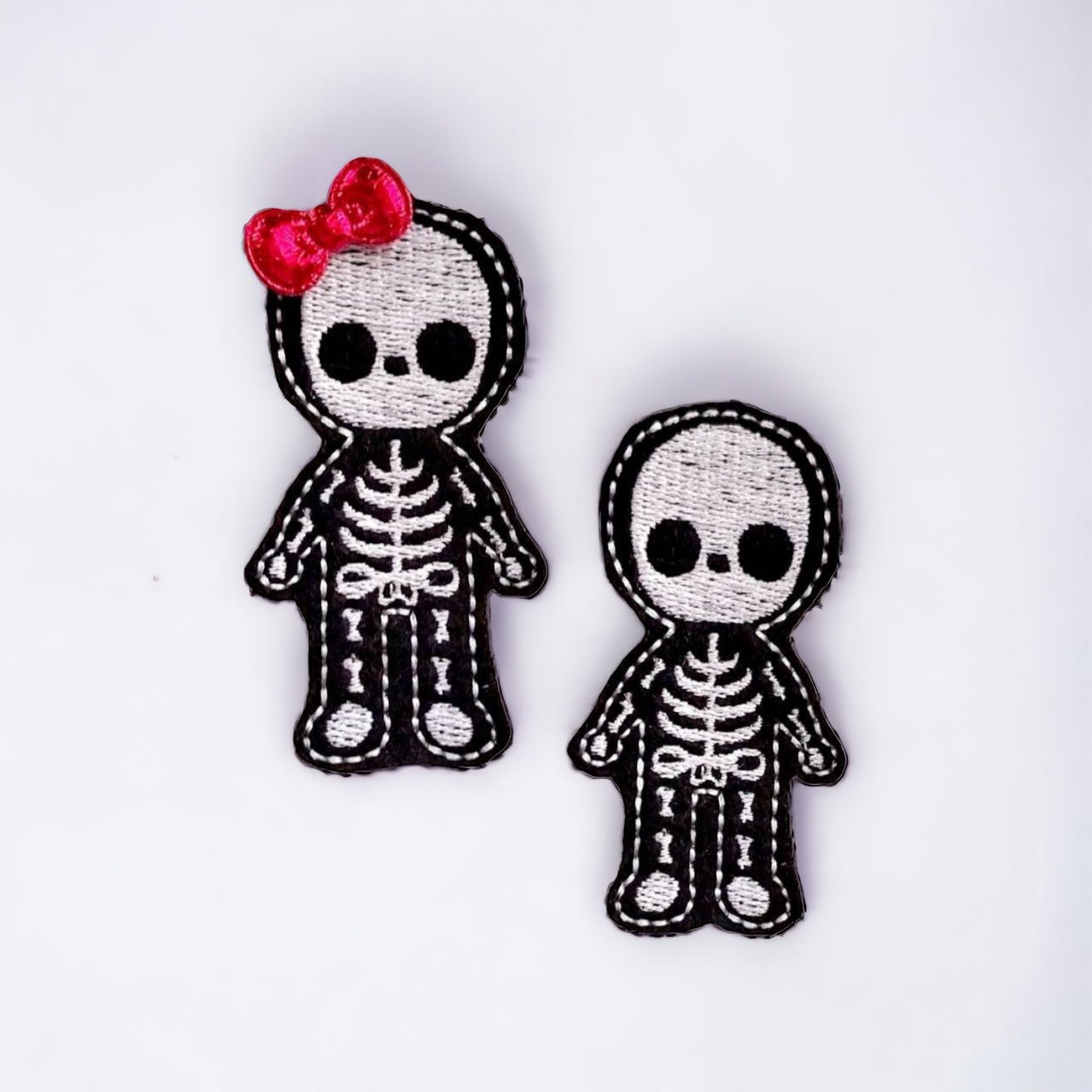 Felt Xray Skeleton Badge Topper + Reel - | Happie Potato Image 1