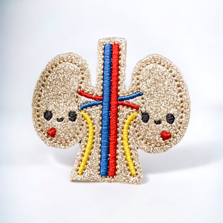 Vinyl Kidney Badge Topper + Reel - | Happie Potato Image 1