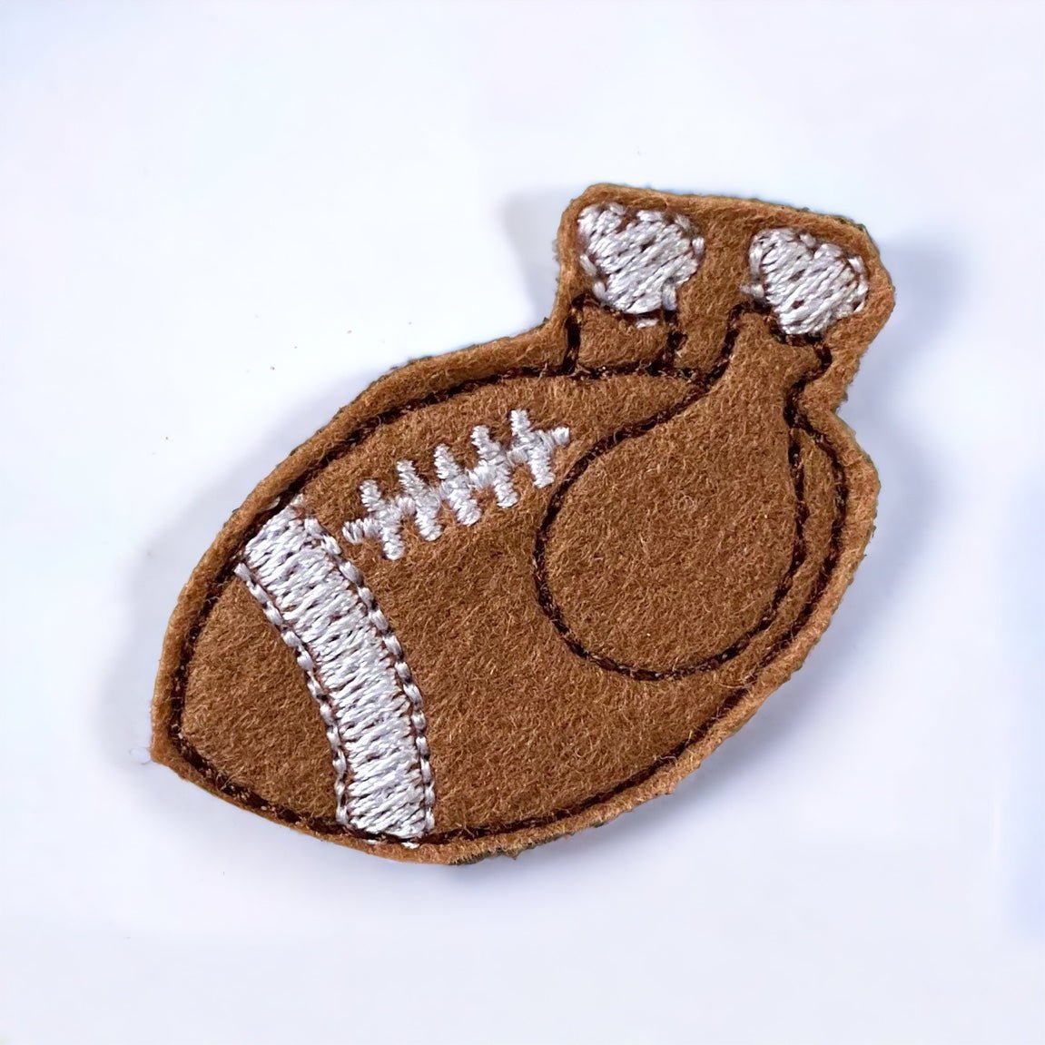 Felt Turkey Football Badge Topper + Reel - | Happie Potato Image 1